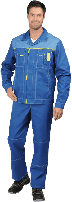 Куртка мужская ТУРБО от механических воздействий и ОПЗ, василёк