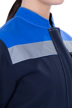 Костюм РАЦИОНАЛИЗАТОР летний, синий-василек, 100% х/б, женский (куртка, брюки) Кос 1710