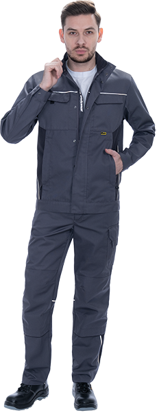 Куртка мужская GT от механических воздействий и ОПЗ, серый-т.серый