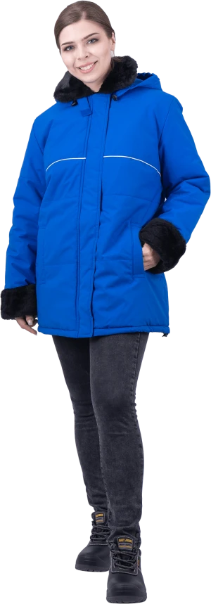 Куртка ЗИМУШКА зимняя, василёк, женская Кур 609