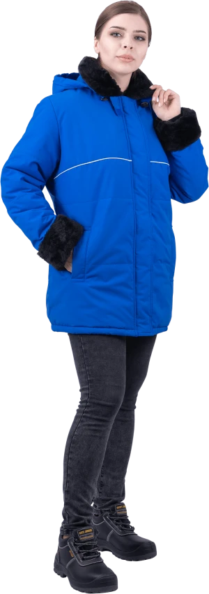 Куртка ЗИМУШКА зимняя, василёк, женская Кур 609
