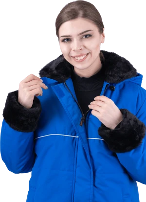 Куртка ЗИМУШКА зимняя, василёк, женская Кур 609