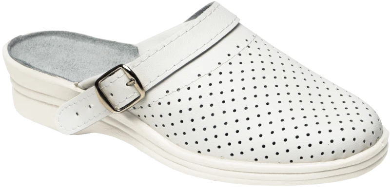 Сабо ТОМА, женские нат. кожа ПВХ (белый) (арт.4-12-7) Саб 502